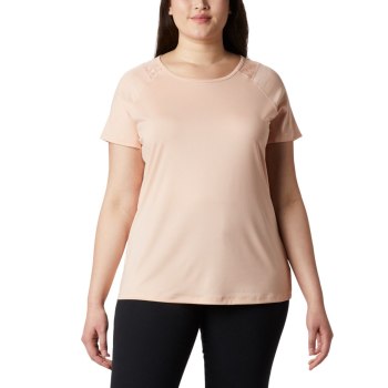 Columbia T-Shirt Dames, Peak To Point II Plus Size Roze, 25FDTBSEG